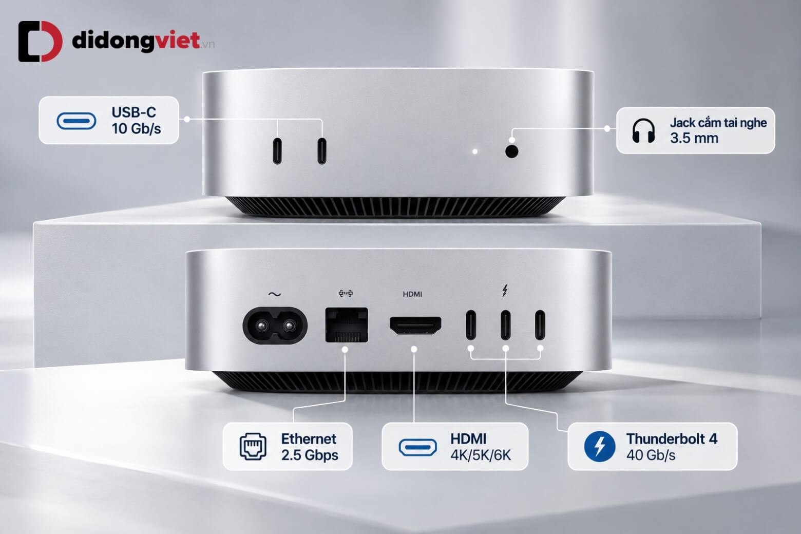 Trên tay Mac mini M6: Đánh giá hiệu năng AI và khả năng đa nhiệm 8 Trên tay Mac mini M6 với hệ thống cổng kết nối