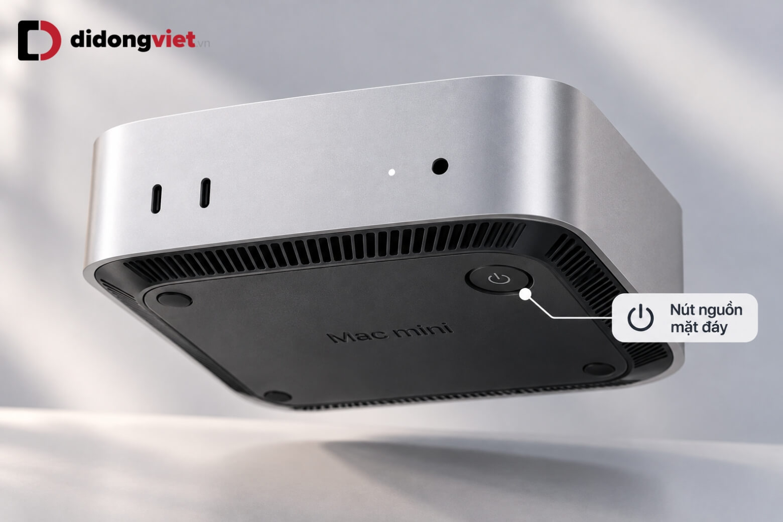 Trên tay Mac mini M6: Đánh giá hiệu năng AI và khả năng đa nhiệm 9 Trên tay Mac mini M6 với nút nguồn mặt đáy