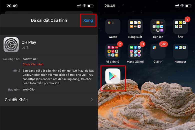 Tải CH Play cho iPhone
