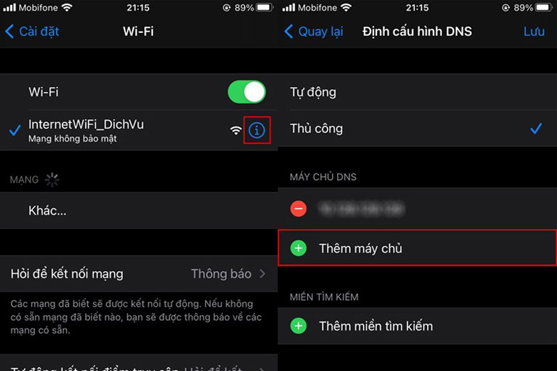 iPhone không kết nối được WiFi