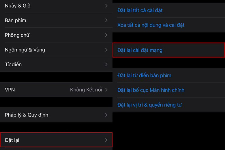iPhone không kết nối được WiFi