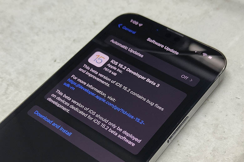 ios 15.2 beta 3