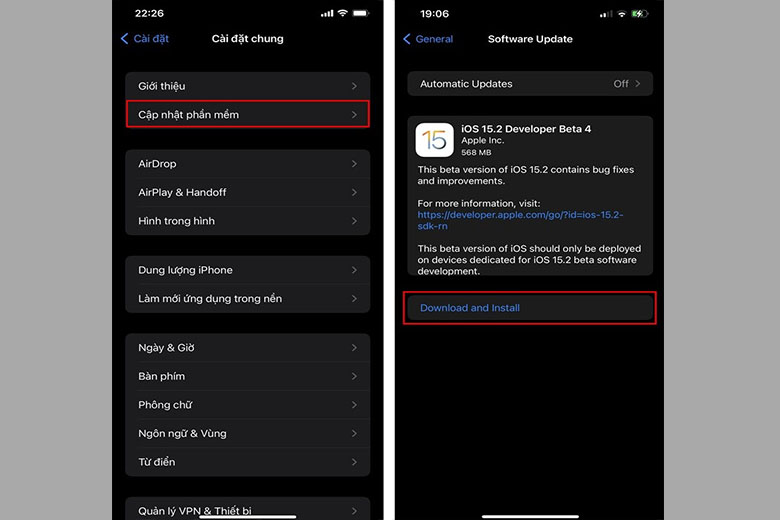 ios 15.2 beta 4