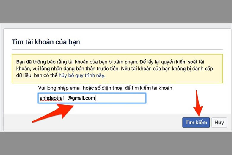 cách lấy lại tài khoản Facebook