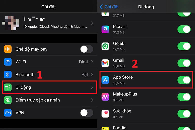 iphone không tải được ứng dụng